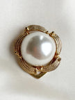 Sjaalclip met grote faux parel