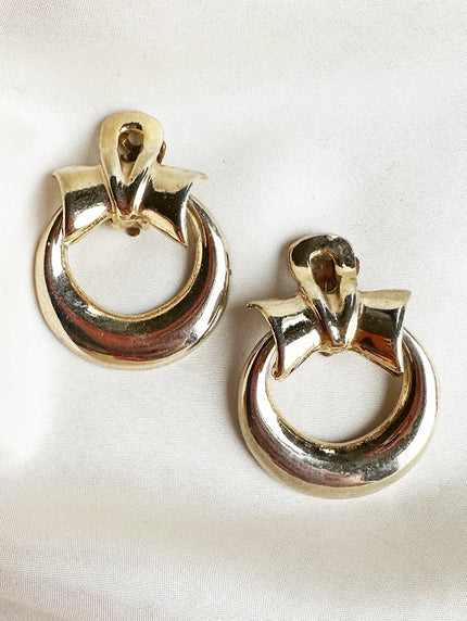 Gouden oorringen met clip