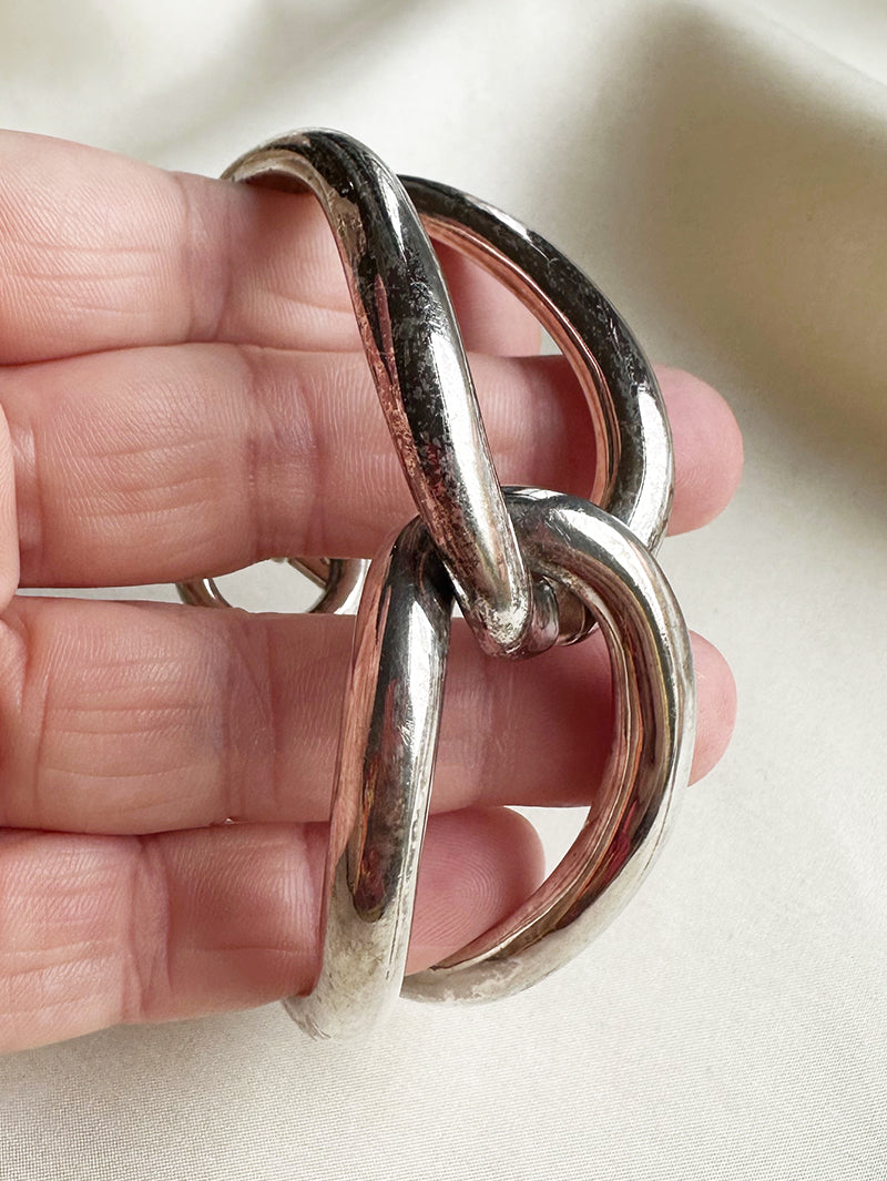 Verzilverde designer armband