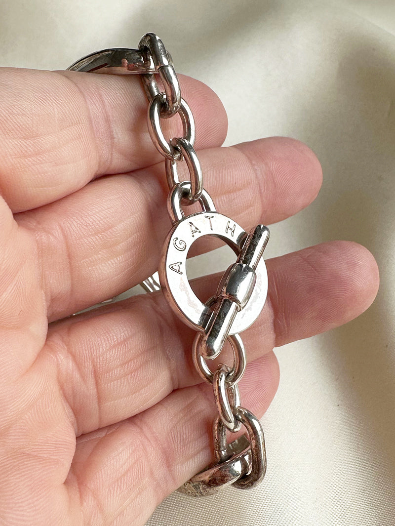 Verzilverde designer armband