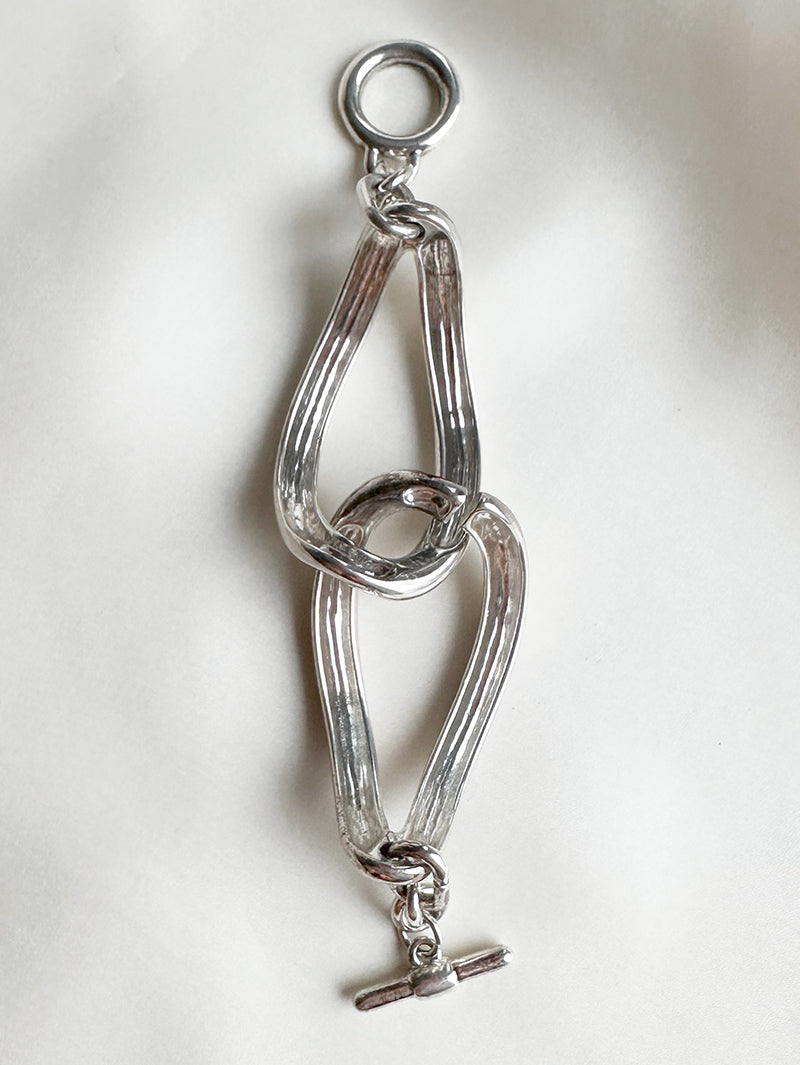 Verzilverde designer armband