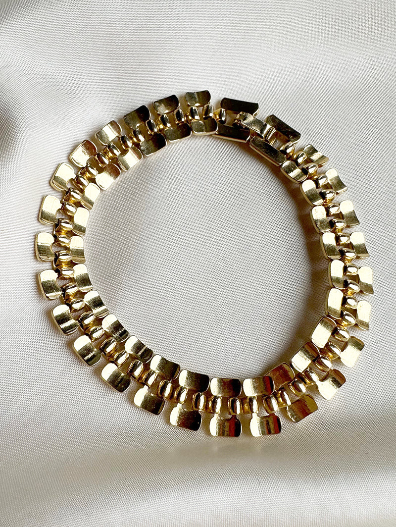 Goud schakelarmbandje