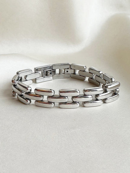 Zilveren schakelarmband