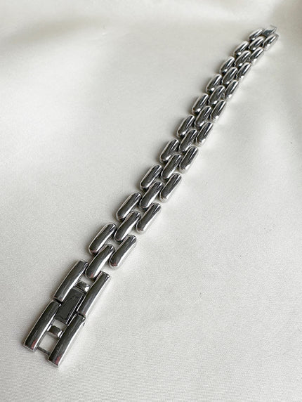 Zilveren schakelarmband