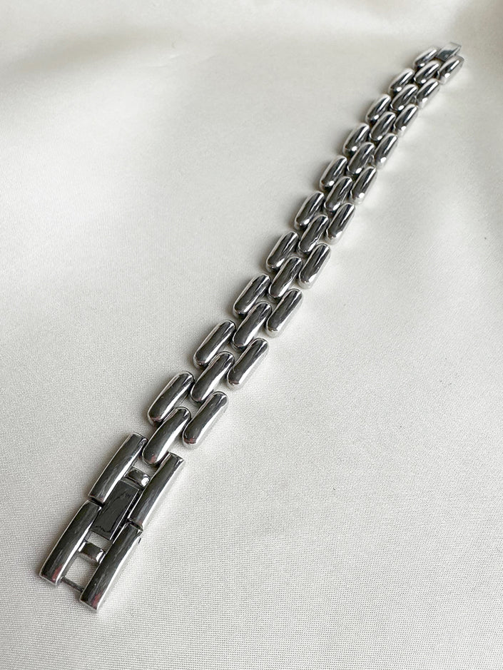 Zilveren schakelarmband