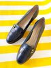 Donkerblauwe leren loafers | 38