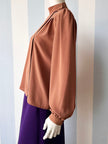 Bruine 70s blouse