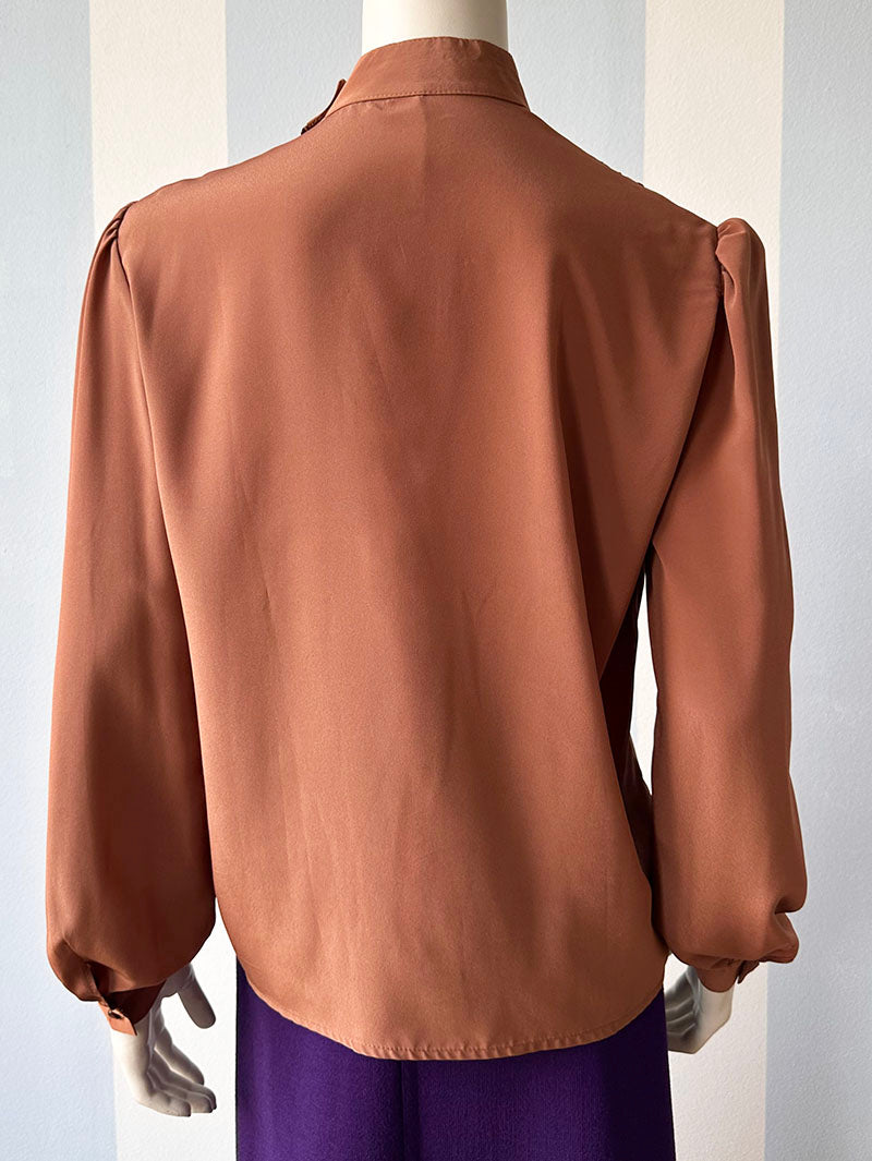 Bruine 70s blouse