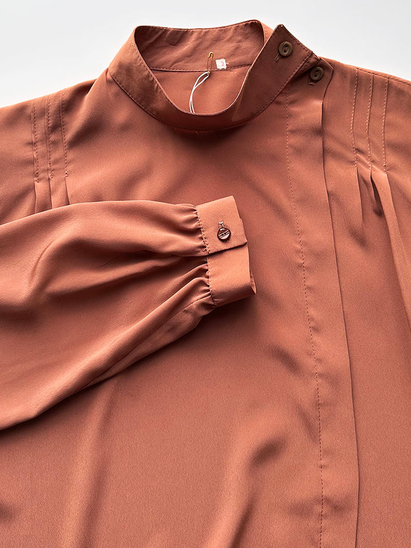 Bruine 70s blouse