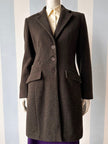 Bruine wollen designer jas
