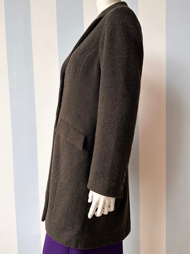 Bruine wollen designer jas