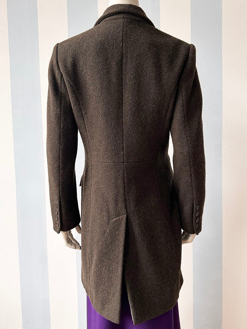 Bruine wollen designer jas