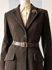 Bruine wollen designer jas