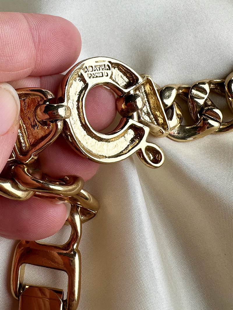 Gouden chunky designer armband