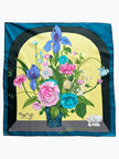Zijden designer sjaal met groot boeket