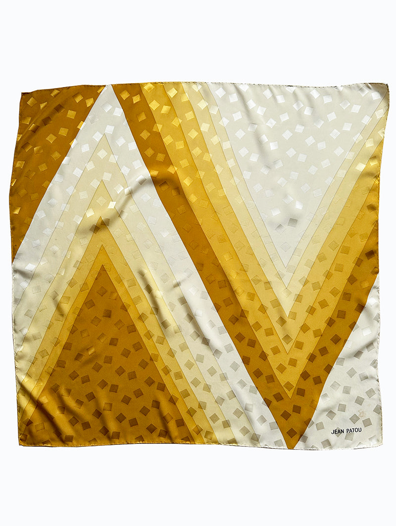 Gele zijden designer sjaal