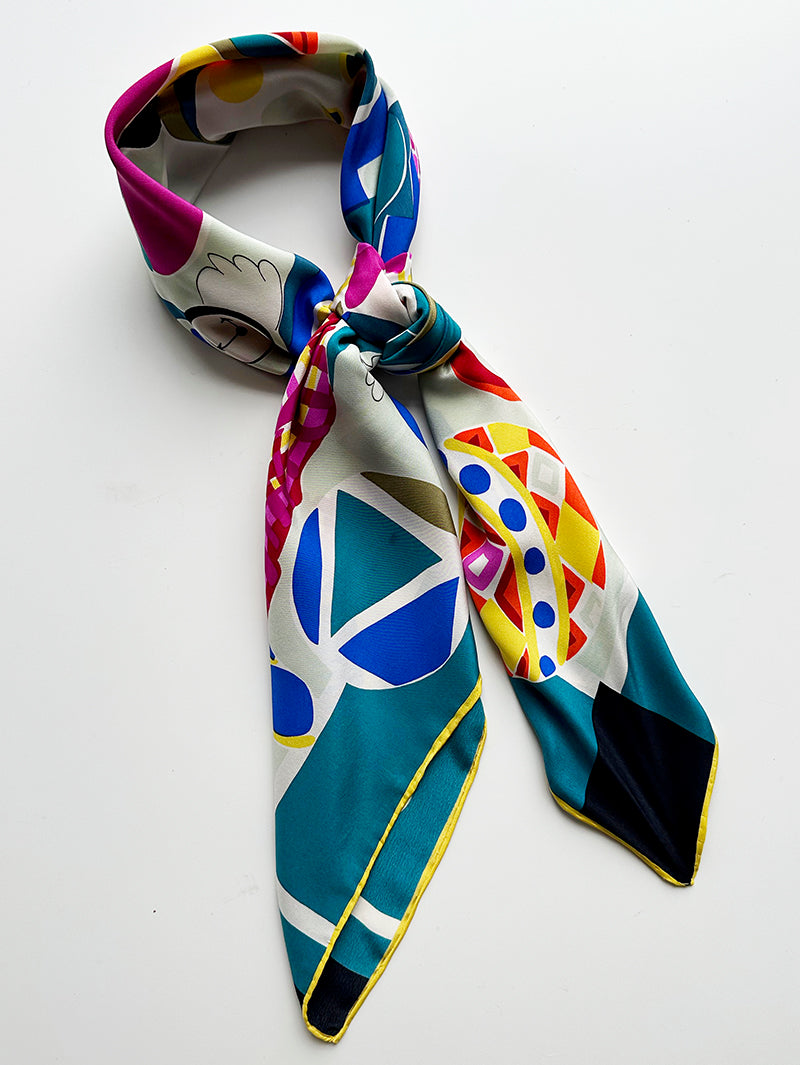 Zijden sjaal in circus-thema