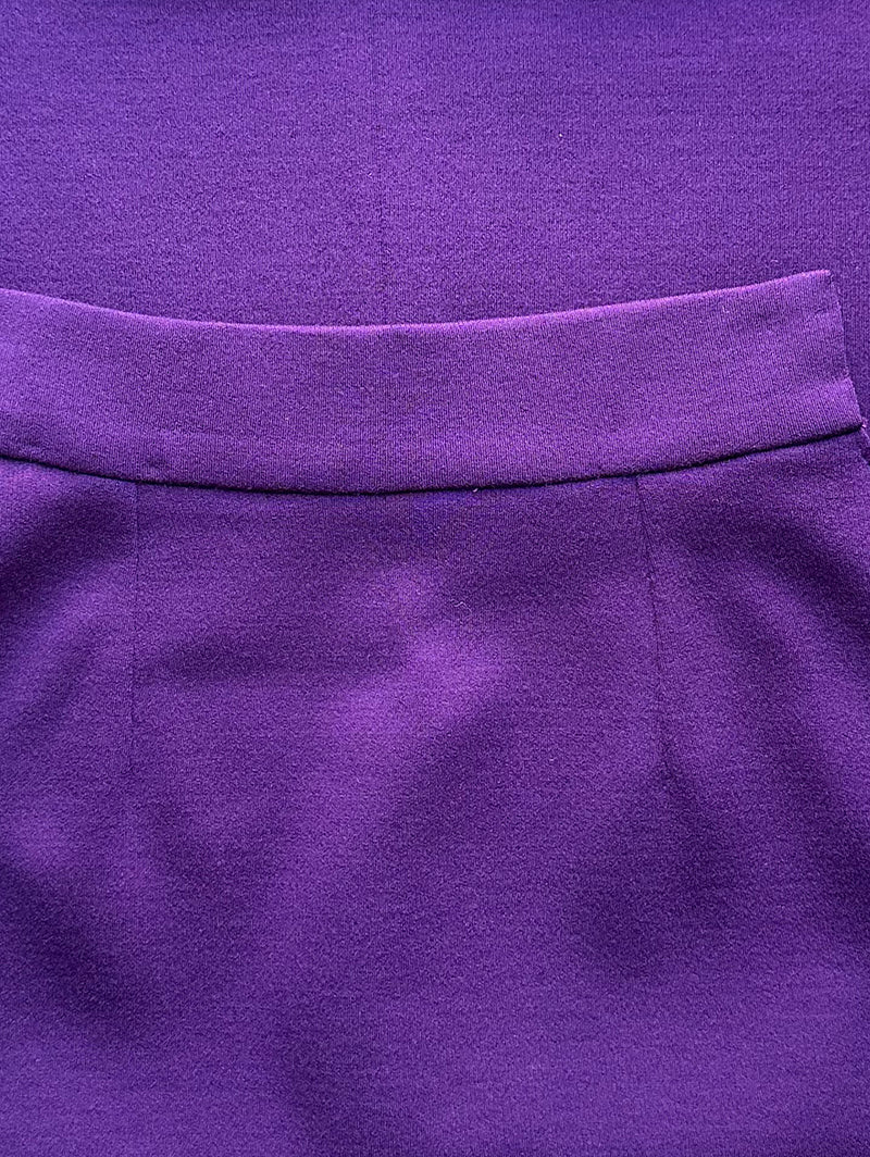 Dieppaarse wollen midirok