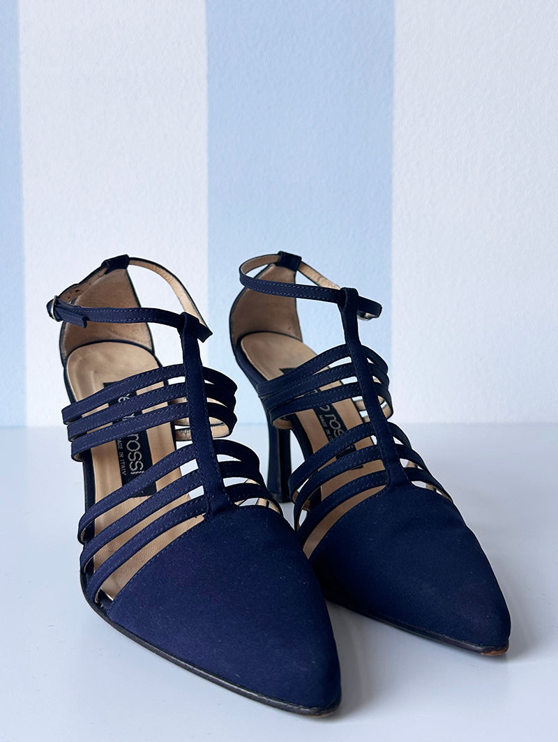 Donkerblauwe designer pumps | 36,5