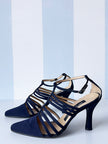 Donkerblauwe designer pumps | 36,5