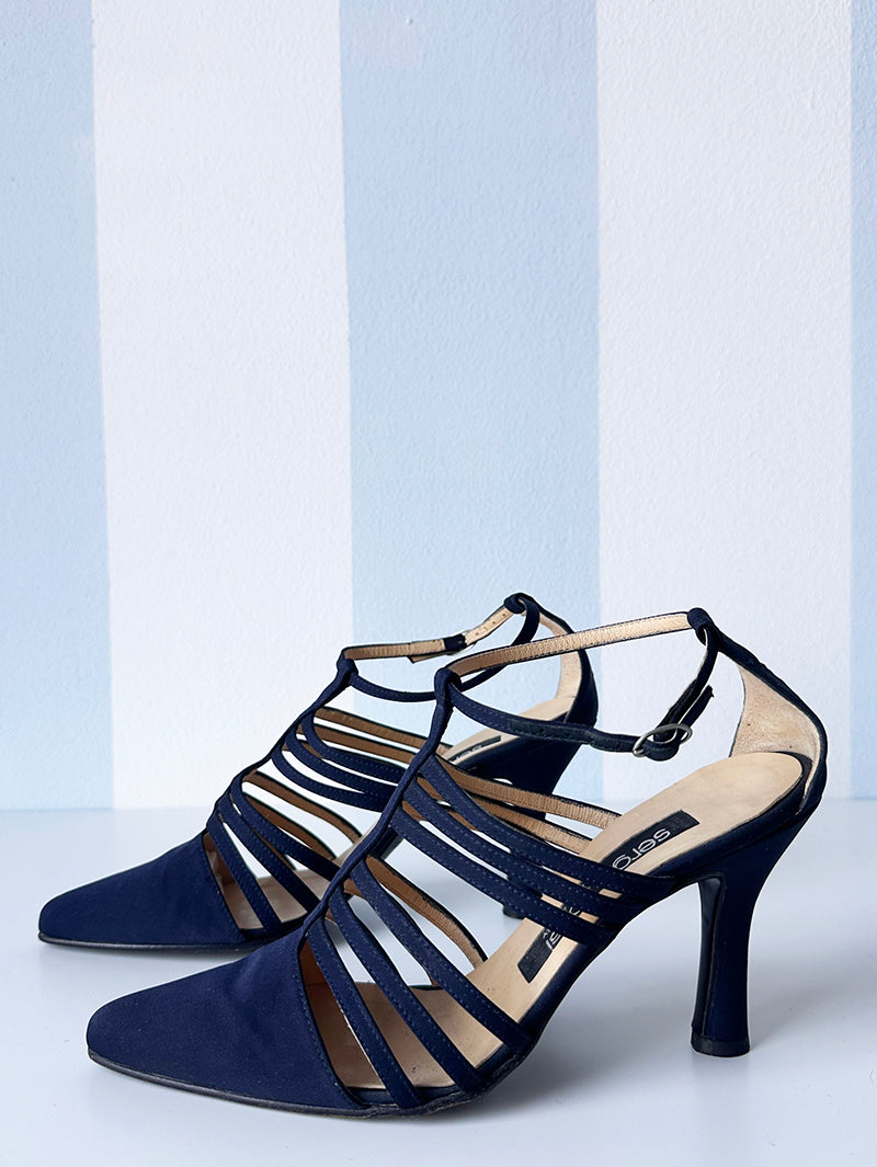 Donkerblauwe designer pumps | 36,5