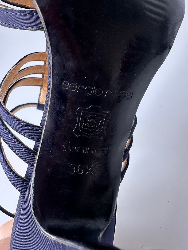 Donkerblauwe designer pumps | 36,5