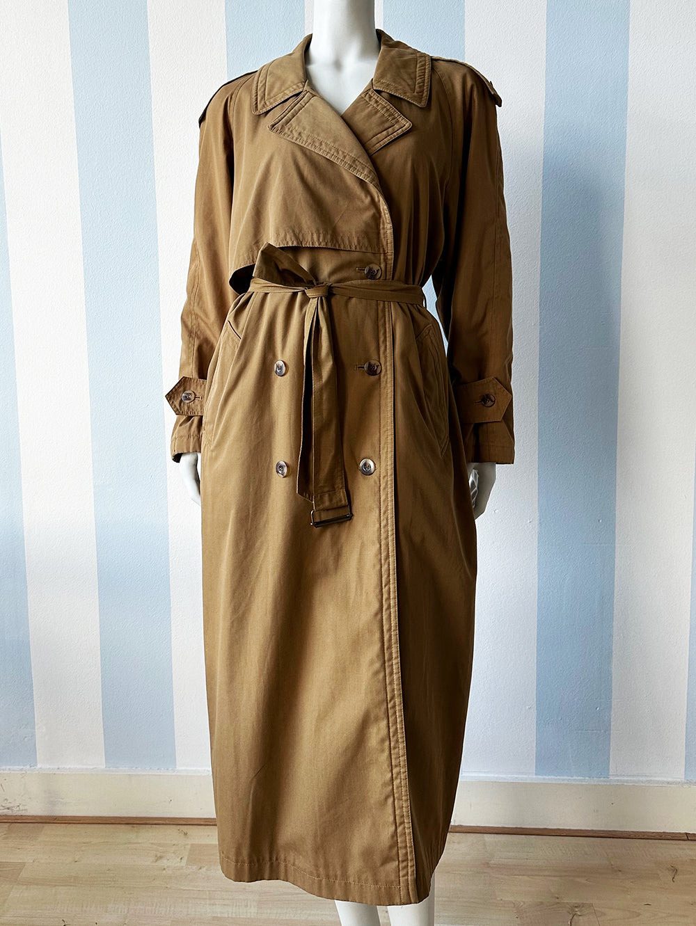 Kaki trenchcoat met uitneembare voering