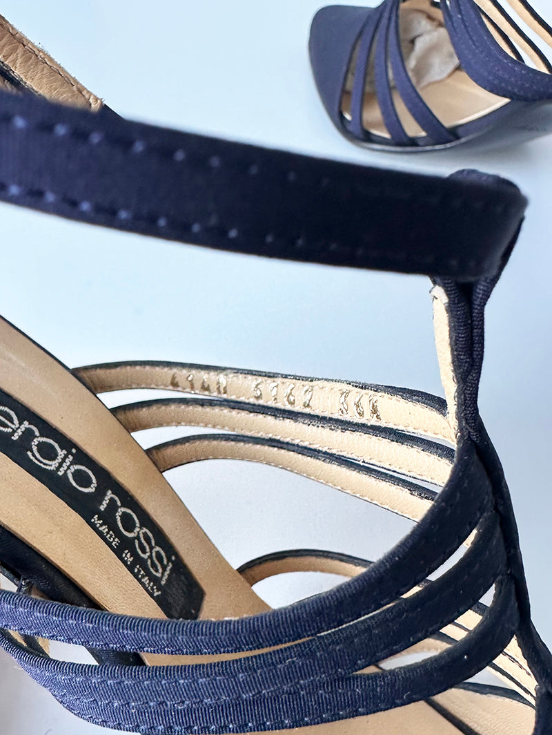 Donkerblauwe designer pumps | 36,5