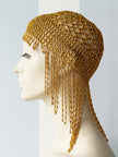 Geel/gouden mutsje van kralen