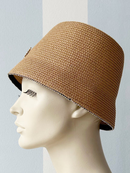 Bucket hat met strass teentjes