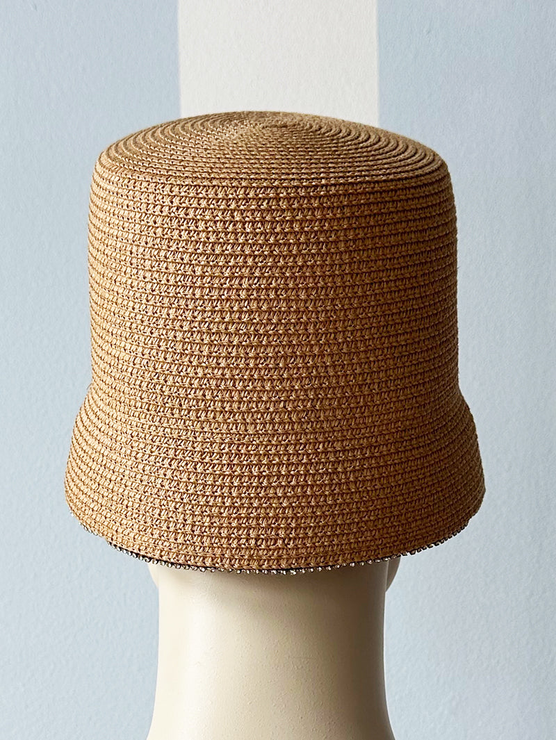 Bucket hat met strass teentjes