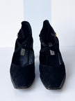 Zwarte suede designer pumps | 36,5