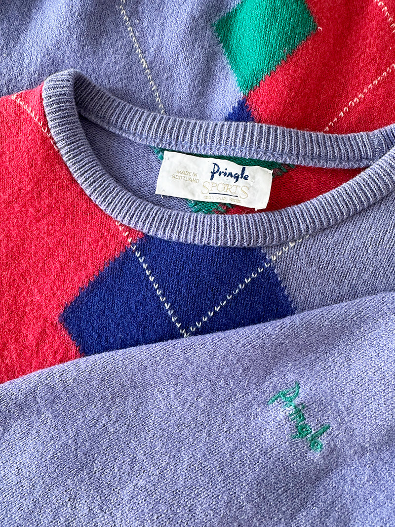 Scheerwollen lavendelblauwe trui