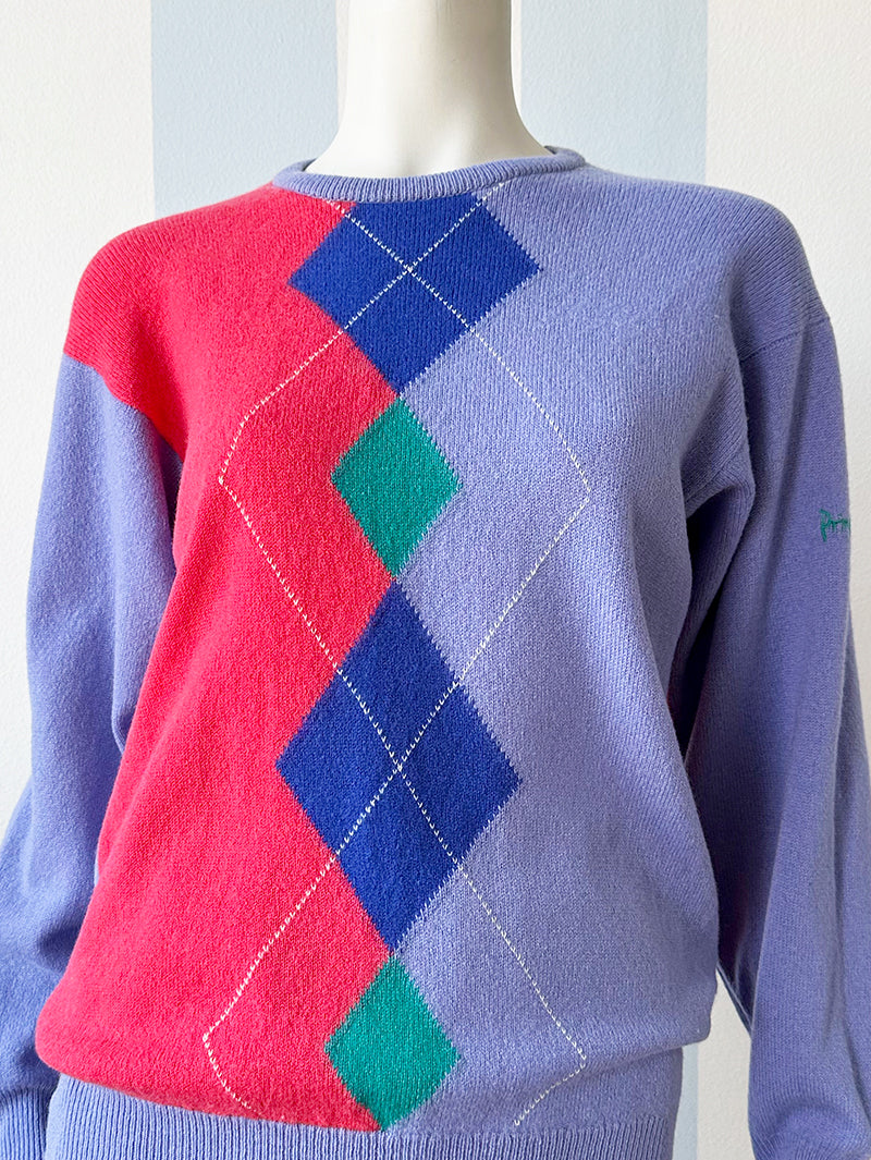 Scheerwollen lavendelblauwe trui