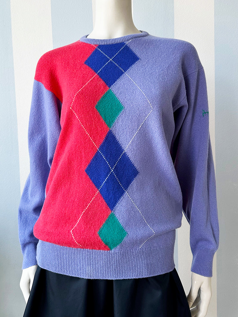 Scheerwollen lavendelblauwe trui