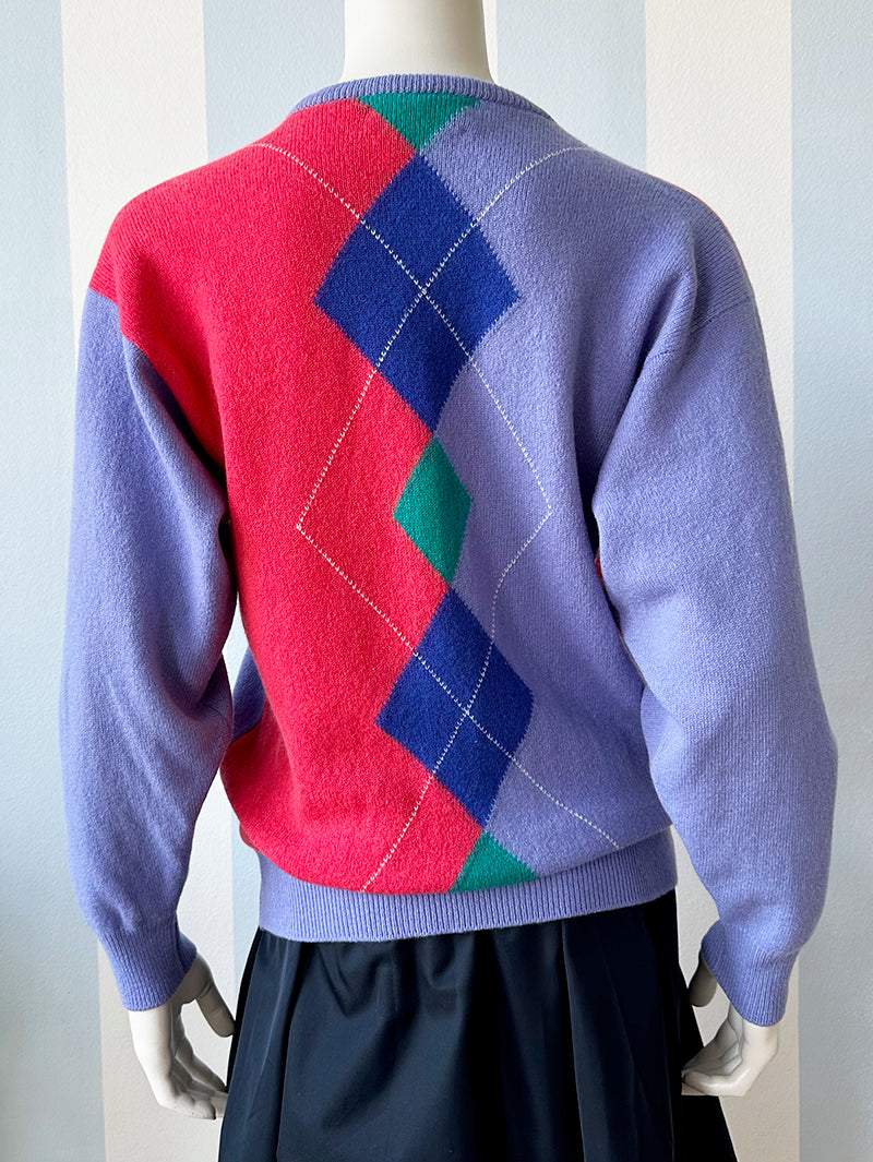 Scheerwollen lavendelblauwe trui