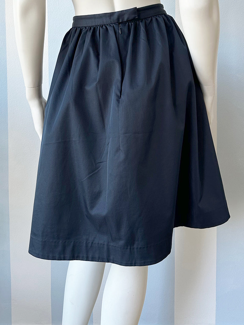 Donkerblauwe wijde rok