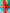 Rood/blauwe brede leren ceintuur