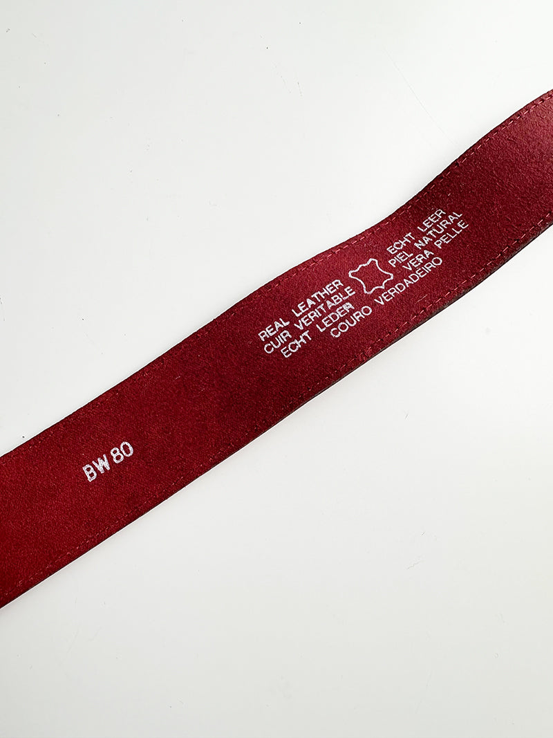 Rode leren ceintuur