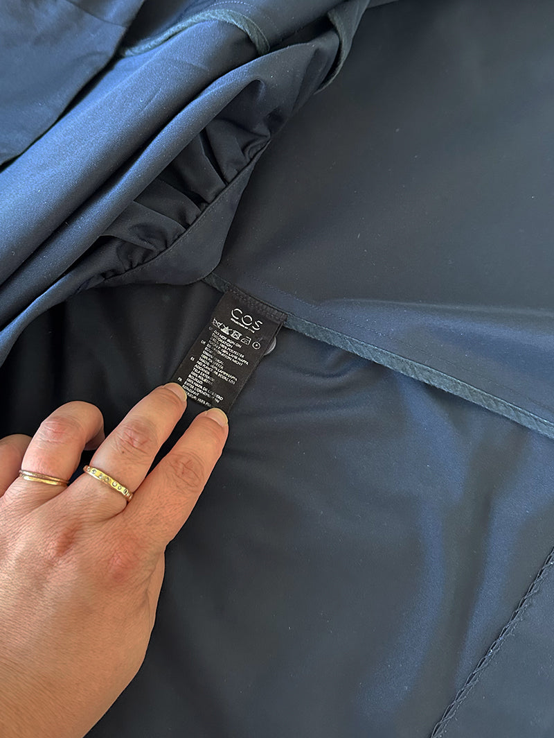 Donkerblauwe wijde rok