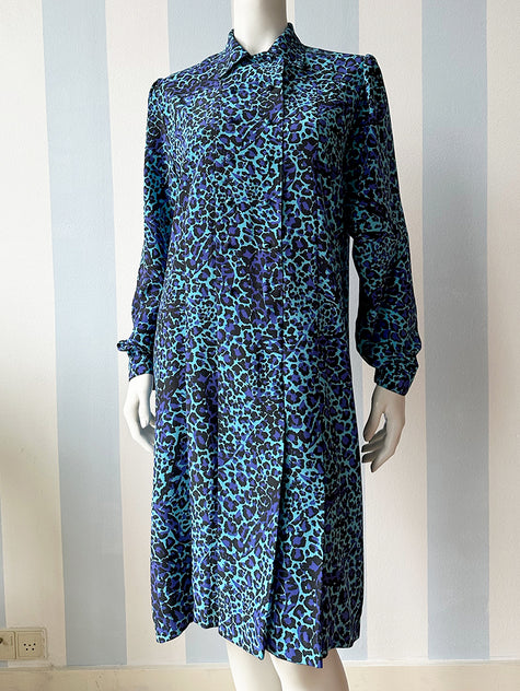 Vintage jurk met luipaardprint