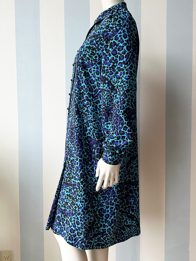 Vintage jurk met luipaardprint