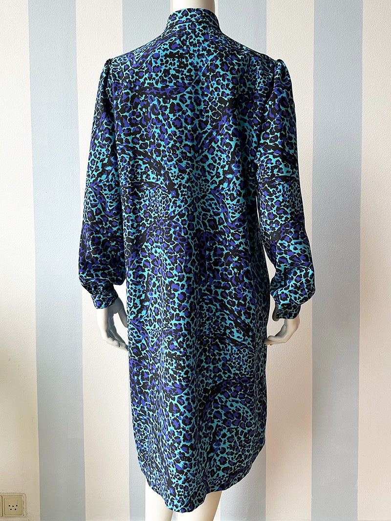 Vintage jurk met luipaardprint