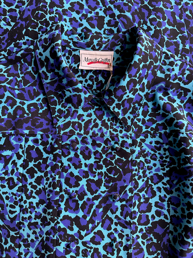 Vintage jurk met luipaardprint