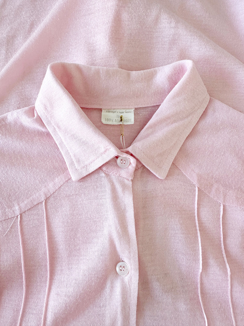 Lichtroze 70s blousje