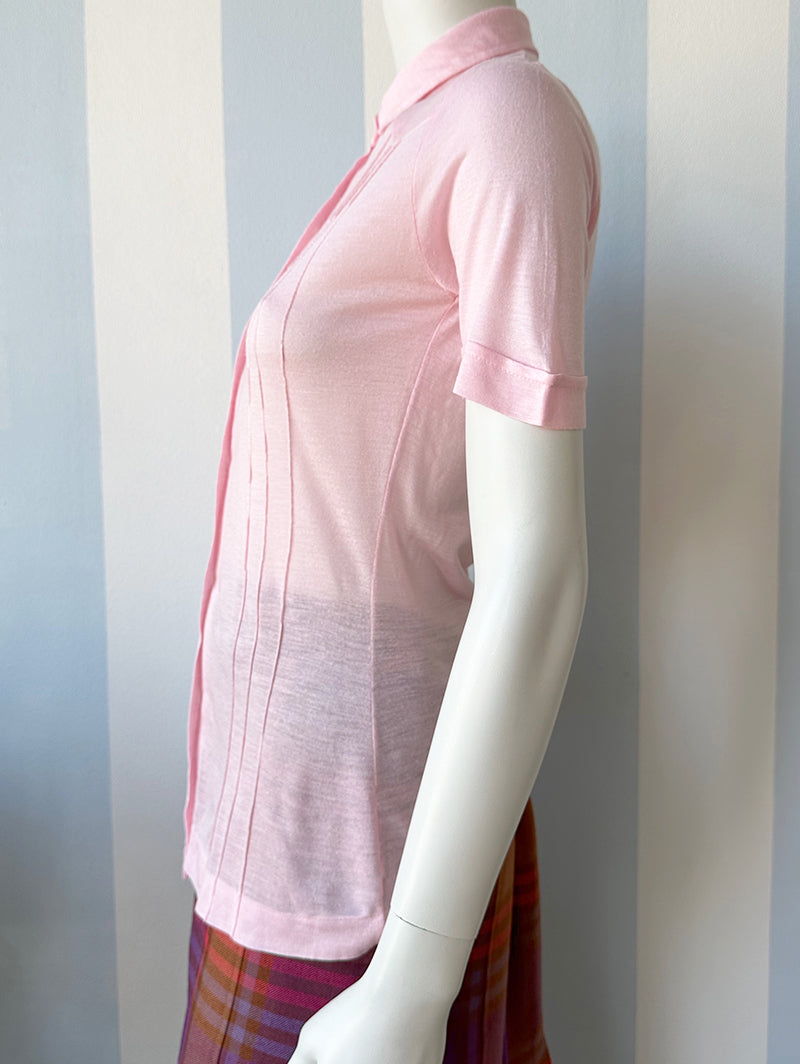 Lichtroze 70s blousje