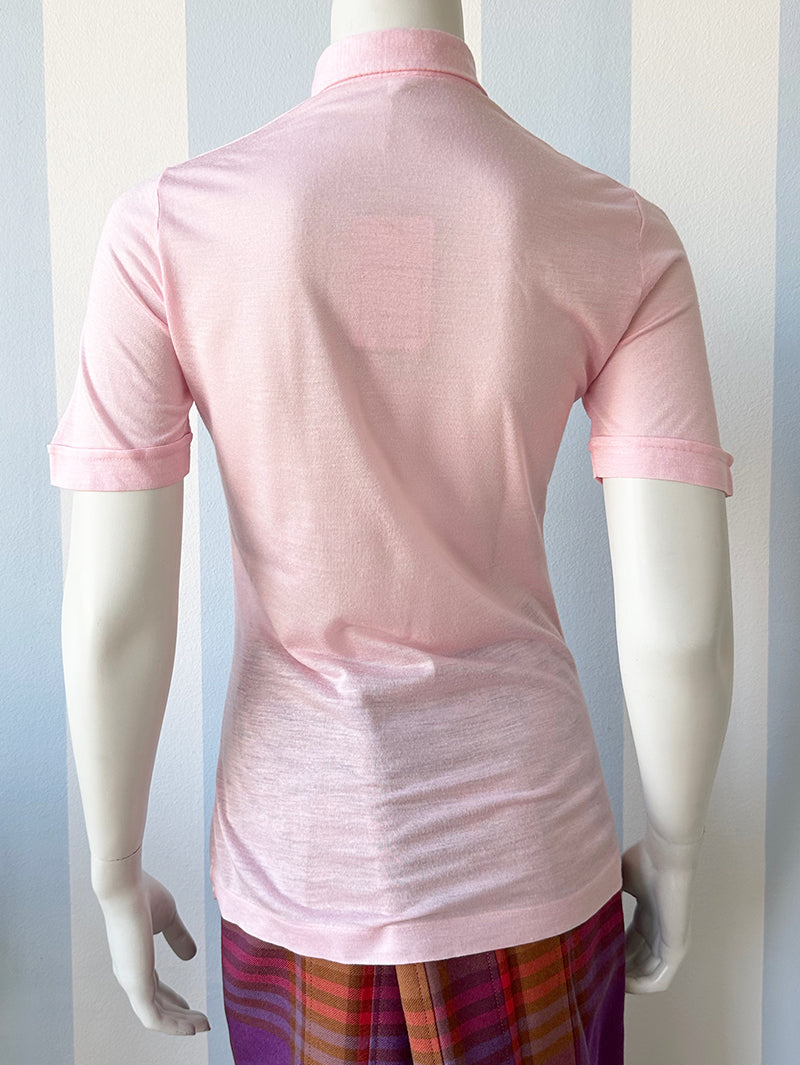 Lichtroze 70s blousje