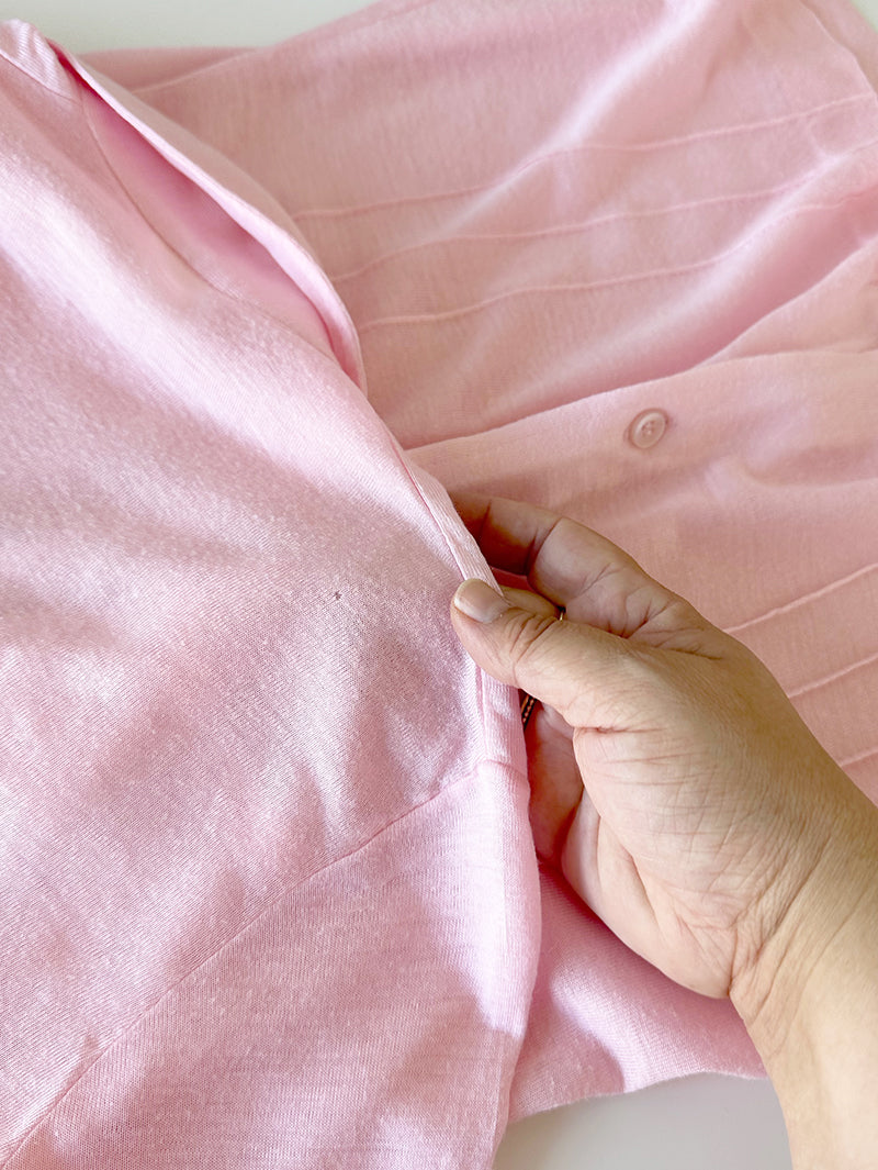 Lichtroze 70s blousje