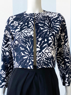 Zwart/wit Matisse print cropped jasje