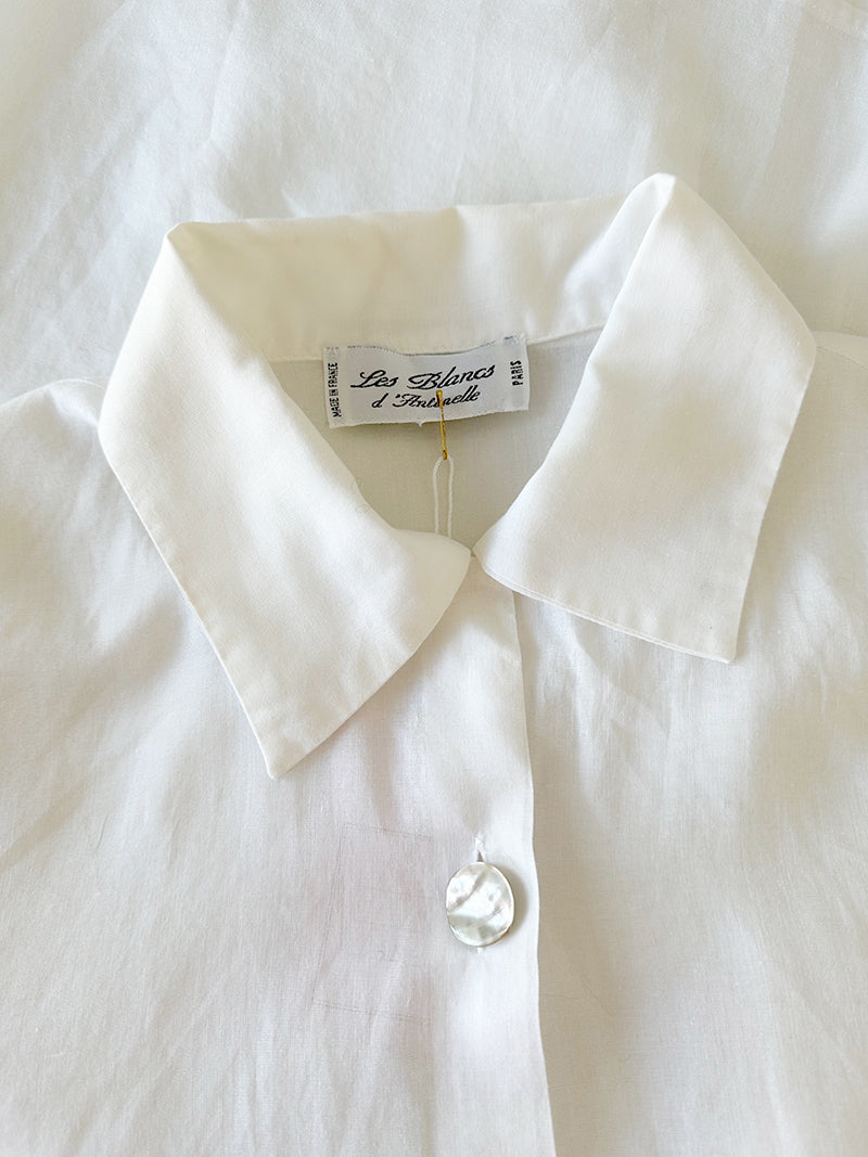 Witte katoenen blouse